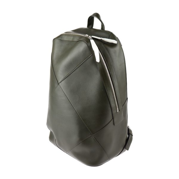 2328093010183 2 Bottega Veneta Leather Backpack Olive Green