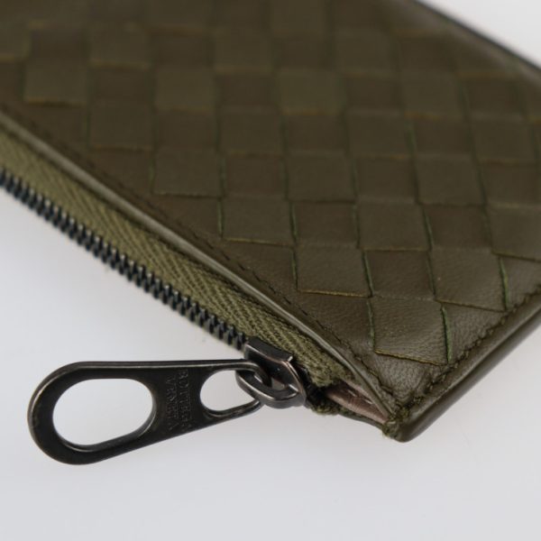 2329013007150 4 Bottega Veneta Intrecciato Fragment Case Leather Olive Green