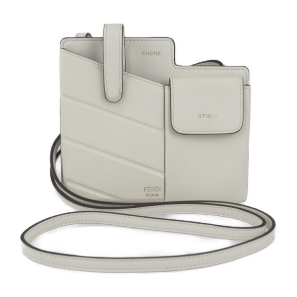 2329063010128 1 Fendi Shoulder Bag Leather Ivory