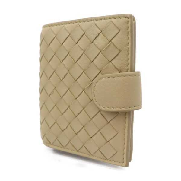 2329113002212 2 Bottega Veneta Intrecciato Leather Bifold Wallet Light Beige