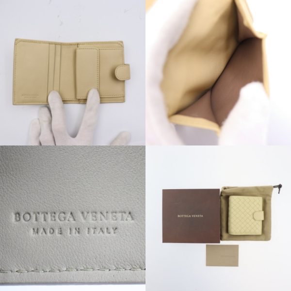 2329113002212 9 Bottega Veneta Intrecciato Leather Bifold Wallet Light Beige