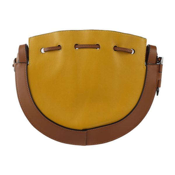 2330113007225 3 Loewe Horseshoe Small Shoulder Bag Calf Leather Yellow Brown