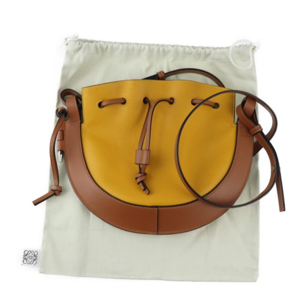 2330113007230 10 Loewe Horseshoe Shoulder Bag Leather Yellow Brown