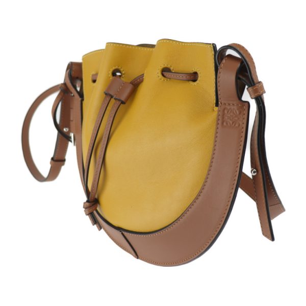 2330113007230 2 Loewe Horseshoe Shoulder Bag Leather Yellow Brown