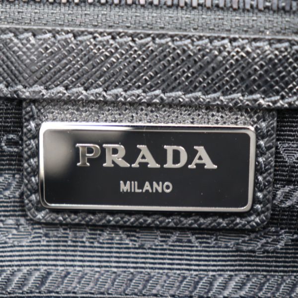 2330113007234 8 Prada Nylon Leather Tote Bag Black 2WAY