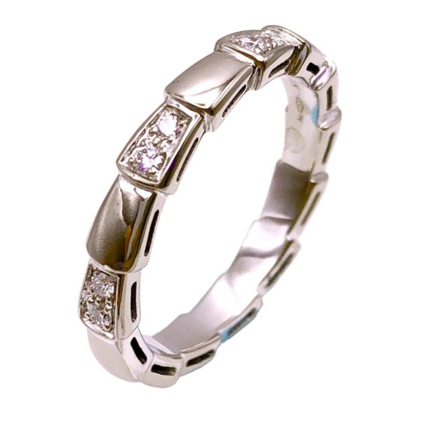 2341280017516 1 Bulgari Serpenti Viper Half Diamond Ring 353394