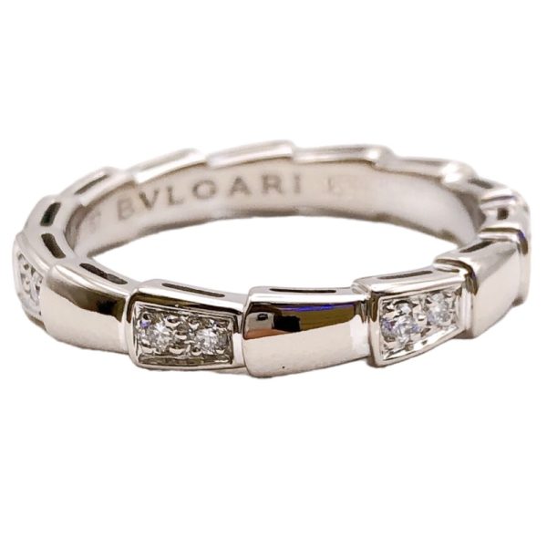 2341280017516 4 Bulgari Serpenti Viper Half Diamond Ring 353394