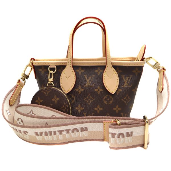 24 4516 1 Louis Vuitton Neverfull BB 2way Handbag Beige Brown