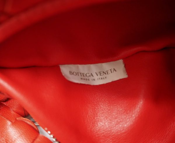 2400010006180 14 Bottega Veneta Intrecciato Lambskin Mini Handle Bag Red