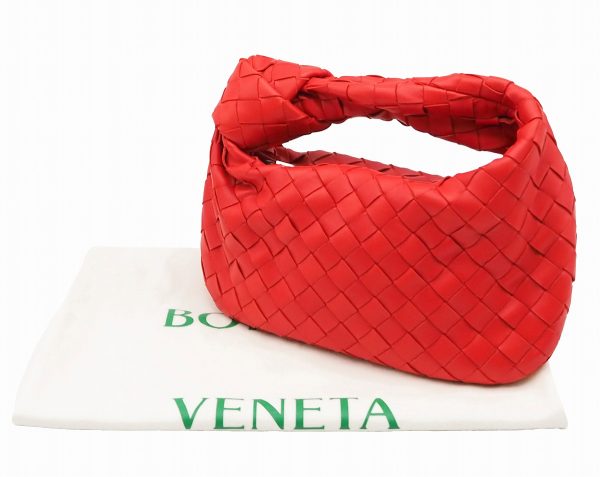 2400010006180 15 1 Bottega Veneta Intrecciato Lambskin Mini Handle Bag Red