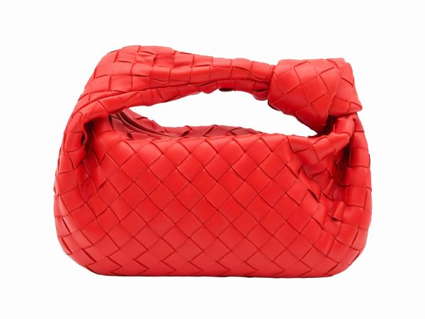 2400010006180 2 2 Bottega Veneta Intrecciato Lambskin Mini Handle Bag Red