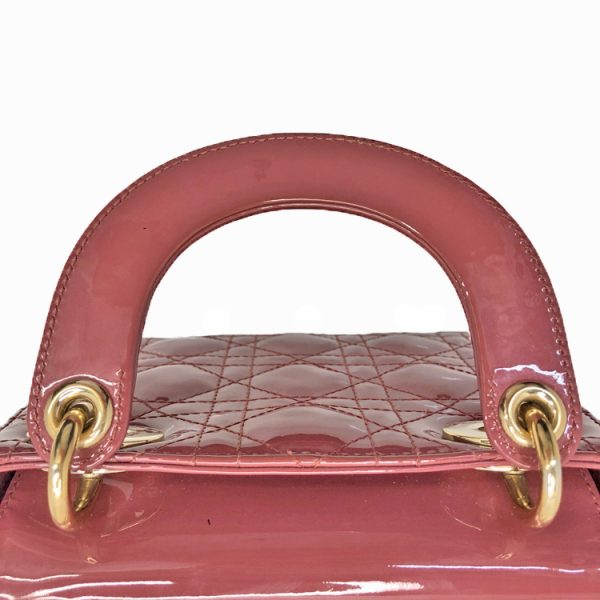 2400050260610 11 Christian Dior Lady Dior Mini Leather Handbag Pink