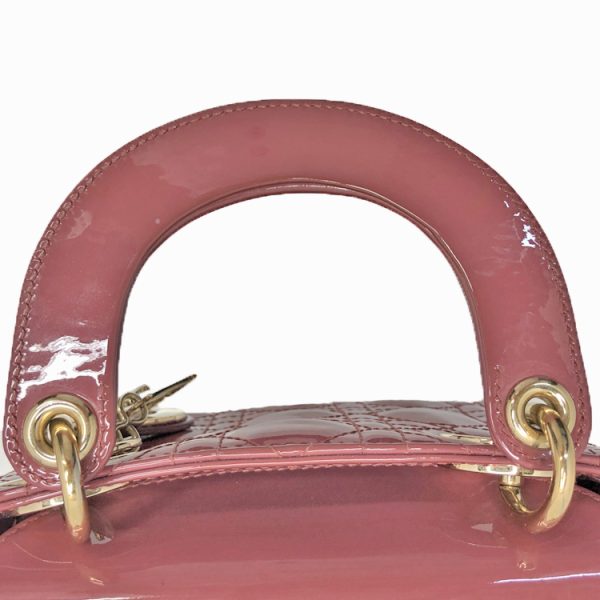 2400050260610 12 Christian Dior Lady Dior Mini Leather Handbag Pink