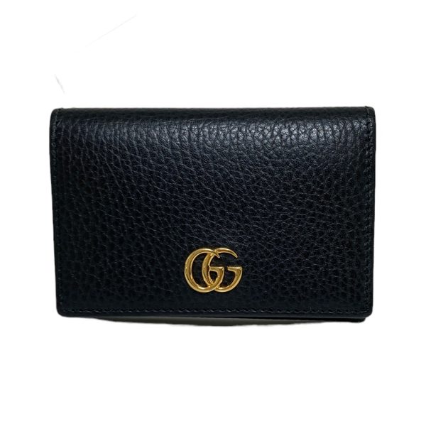 2400154 1 Gucci GG Marmont Card Case Leather Black