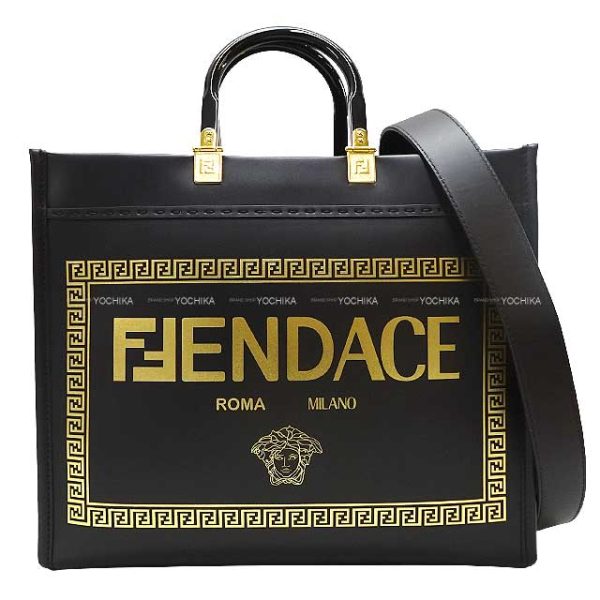 24010513 Fendi Versace Collaboration Calf Bag Medium Tote