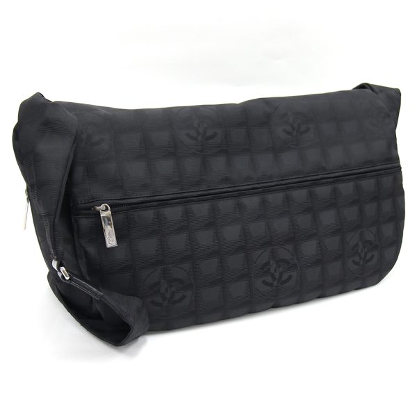 2401070371 Chanel New Travel Line Shoulder Bag Nylon Black