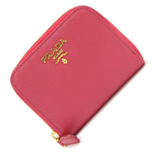 2401160751 Prada Coin Case Leather Pink