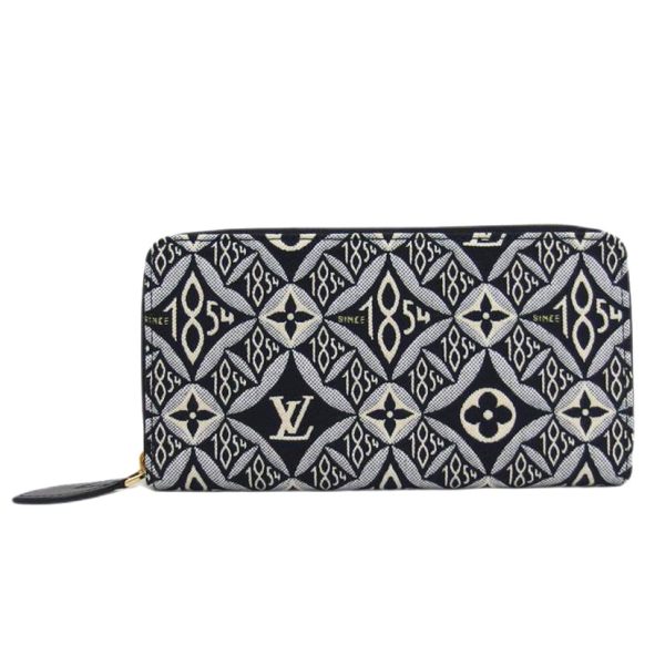 24013 1 Louis Vuitton Zippy Wallet Monogram Jacquard Blue