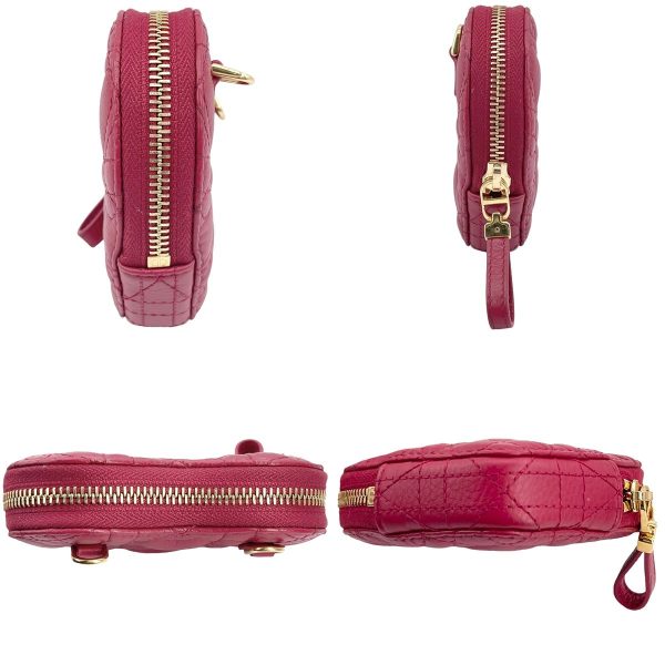 24013140 04 Christian Dior Caro Chain Heart Pouch Red