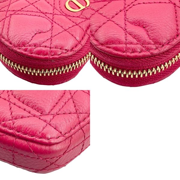 24013140 05 Christian Dior Caro Chain Heart Pouch Red