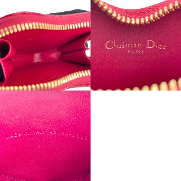 24013140 07 Christian Dior Caro Chain Heart Pouch Red