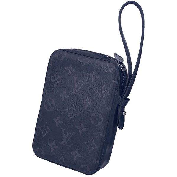 24015049 01 Louis Vuitton Monogram Eclipse Clutch Bag Black