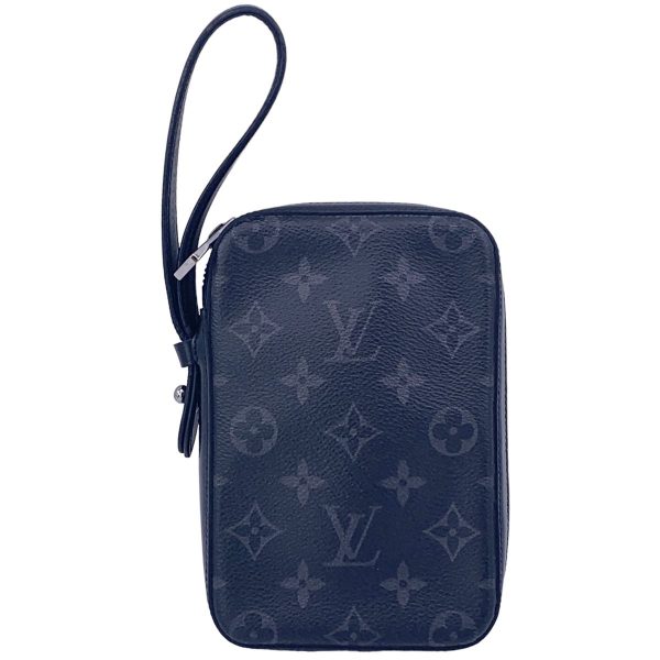 24015049 03 Louis Vuitton Monogram Eclipse Clutch Bag Black