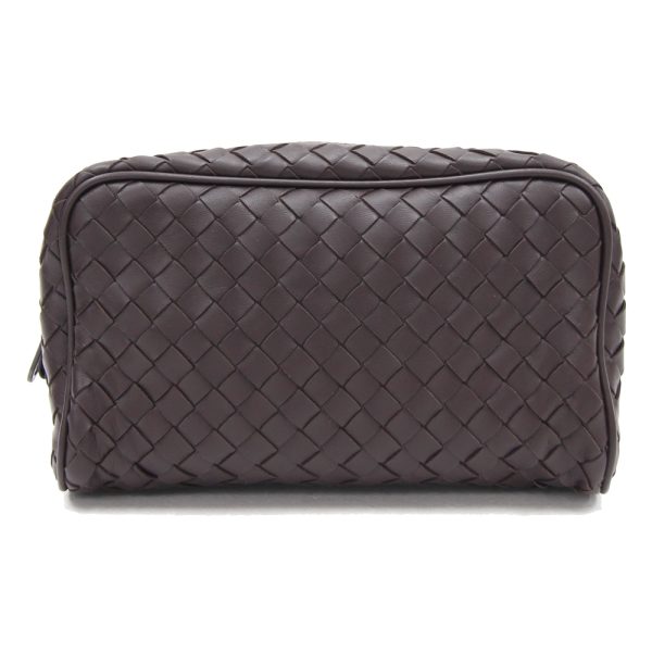 2402010151 Bottega Veneta Intrecciato Pouch Leather Brown