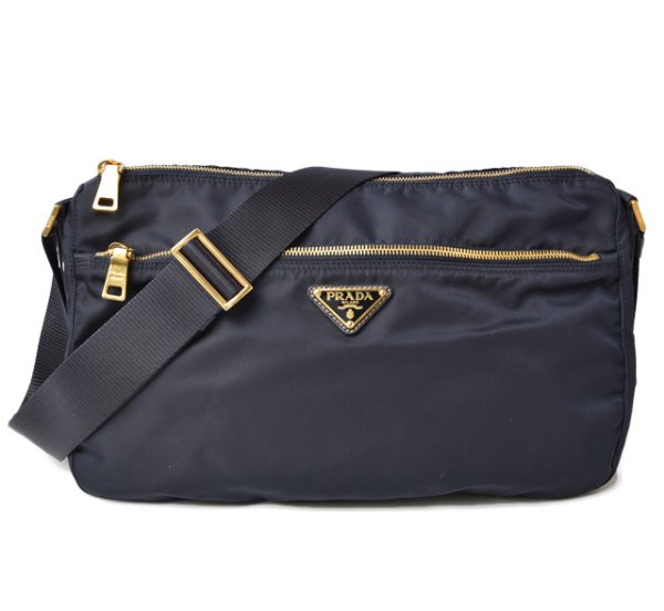 24020107 g 1 Prada Tessuto Shoulder Body Bag Dark Navy