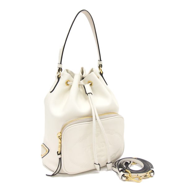 2402070031 Prada Handbag Leather White