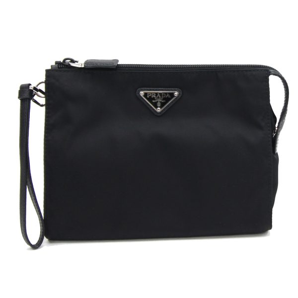 2402240011 Prada Clutch Bag Nylon Black