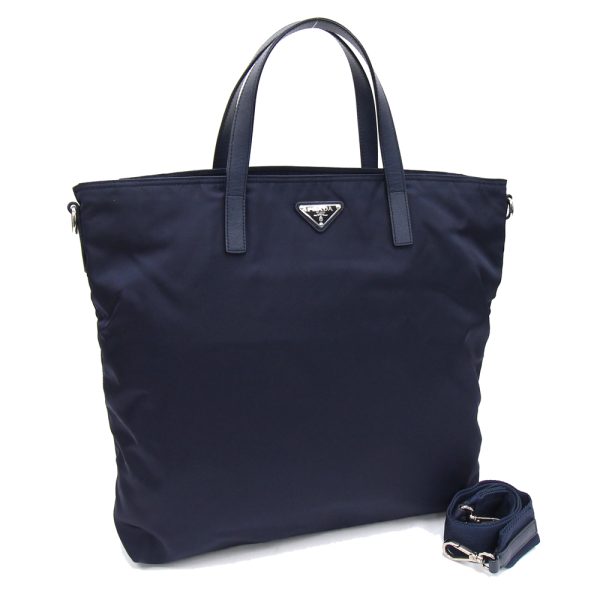 2403060161 PRADA Tote Bag Nylon Leather Navy