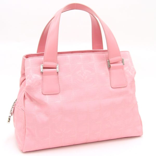 2403060251 Chanel New Travel Line Tote Tpm Handbag Canvas Pink