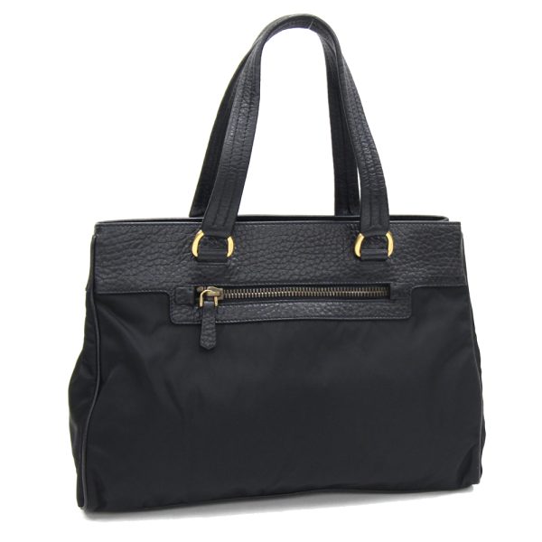 2403190721 Prada Tote Bag Leather Black