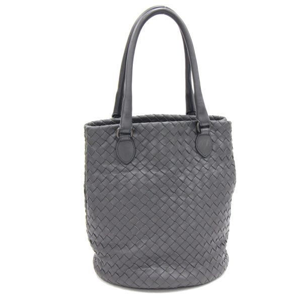 24040206610 Bottega Veneta Intrecciato Handbag Leather Gray