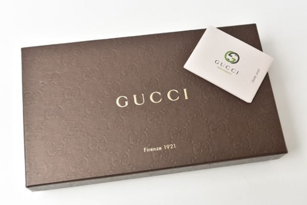 24040214 g 10 GUCCI Card Case Micro Gucci Shima Leather Brown