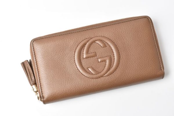 24040214 g 2 GUCCI Card Case Micro Gucci Shima Leather Brown