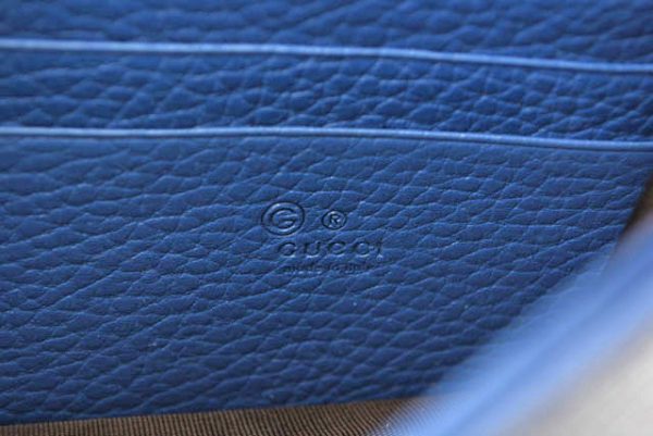 24040221 g 13 GUCCI Shoulder Bag Smartphone Interlocking G Leather Blue