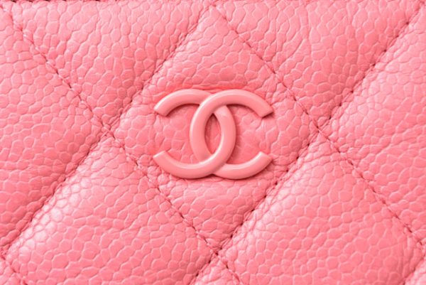 24040227 ch 5 Chanel Flat Pouch Matelasse Caviar Skin Clutch Bag Pink