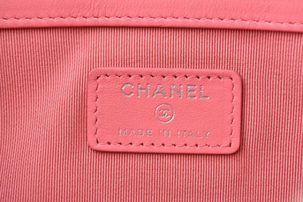 24040227 ch 9 Chanel Flat Pouch Matelasse Caviar Skin Clutch Bag Pink