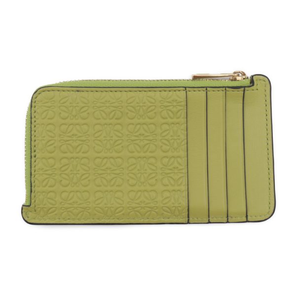 2404043007021 2 Loewe Coin Card Holder Leather Lime Yellow