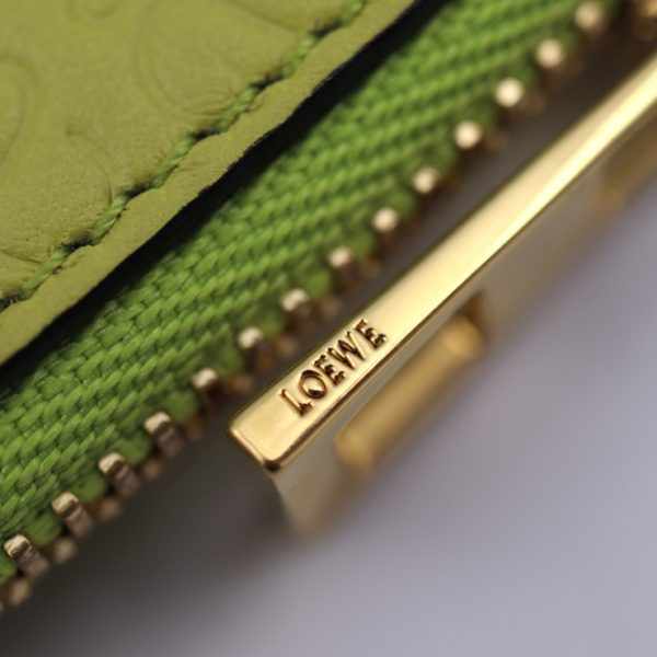 2404043007021 4 Loewe Coin Card Holder Leather Lime Yellow