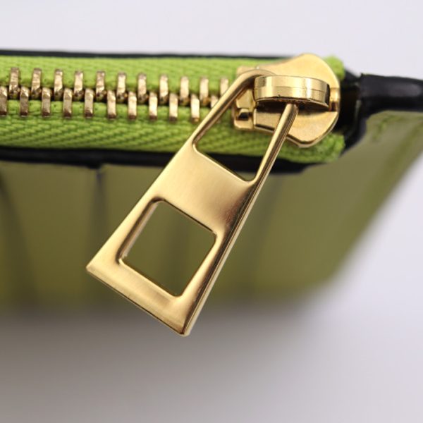 2404043007021 5 Loewe Coin Card Holder Leather Lime Yellow