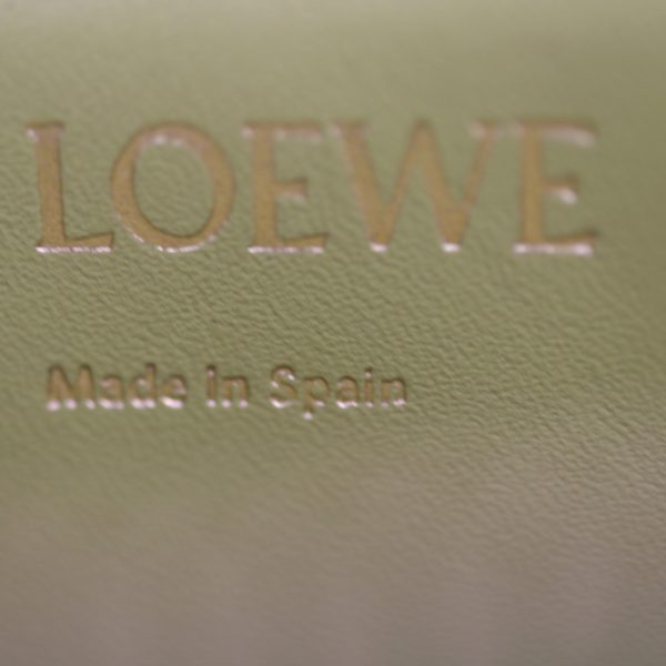 2404043007021 8 Loewe Coin Card Holder Leather Lime Yellow