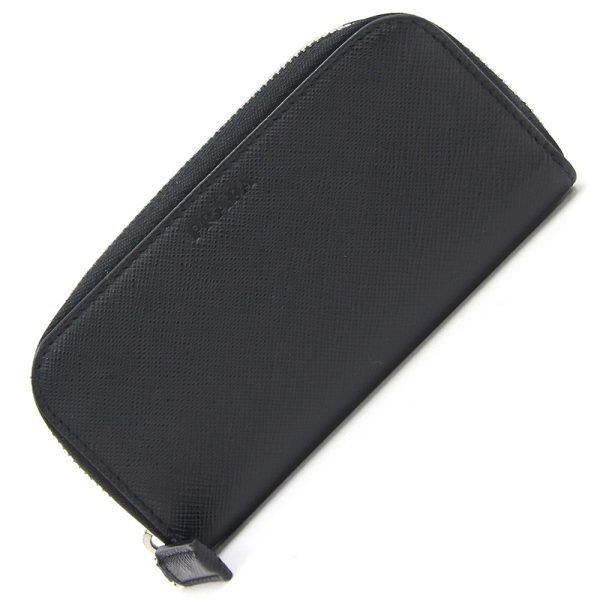 2404100041 Prada Key Case Leather Black