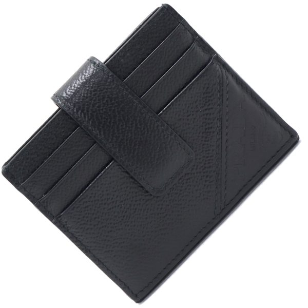 2404260181 Prada Card Case Leather Black