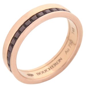 240500417855 1 Boucheron PVD Quarter Classic Ring Rose Gold Brown