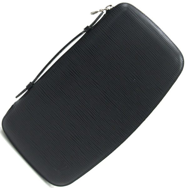 2405070631 Louis Vuitton Organizer Atole Clutch Bag Epi Black