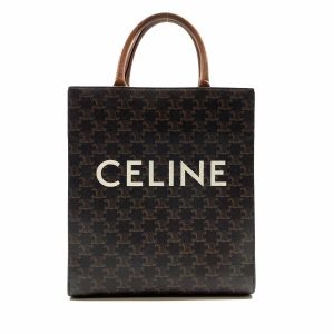 240509sa0400091 Celine Macadam Pattern Vanity Canvas Pouch Brown