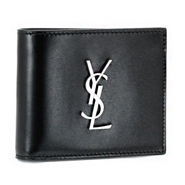 240511 wa52 1 1 Saint Laurent Monogram Bifold Wallet Leather Nero